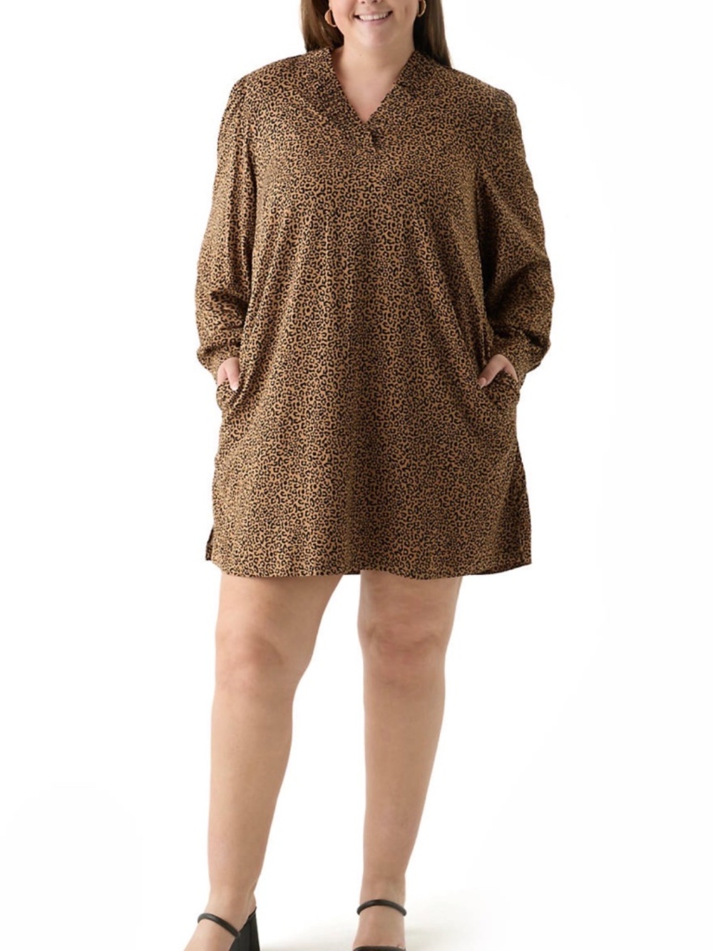 NWT Crown & Ivy Ruffle Neck Dress